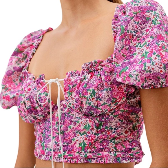 For Love And Lemons Katarina Top in Rose - Picture 3 of 3